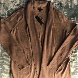 Tan open cardigan